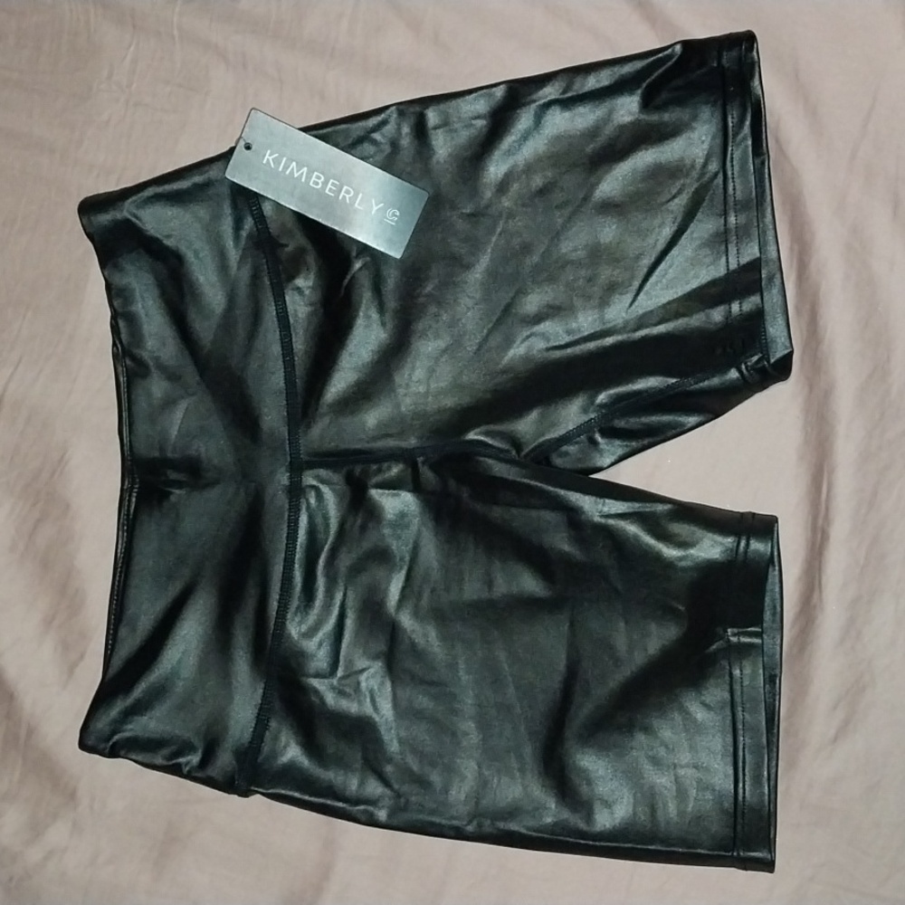 Shiny stretchy shorts